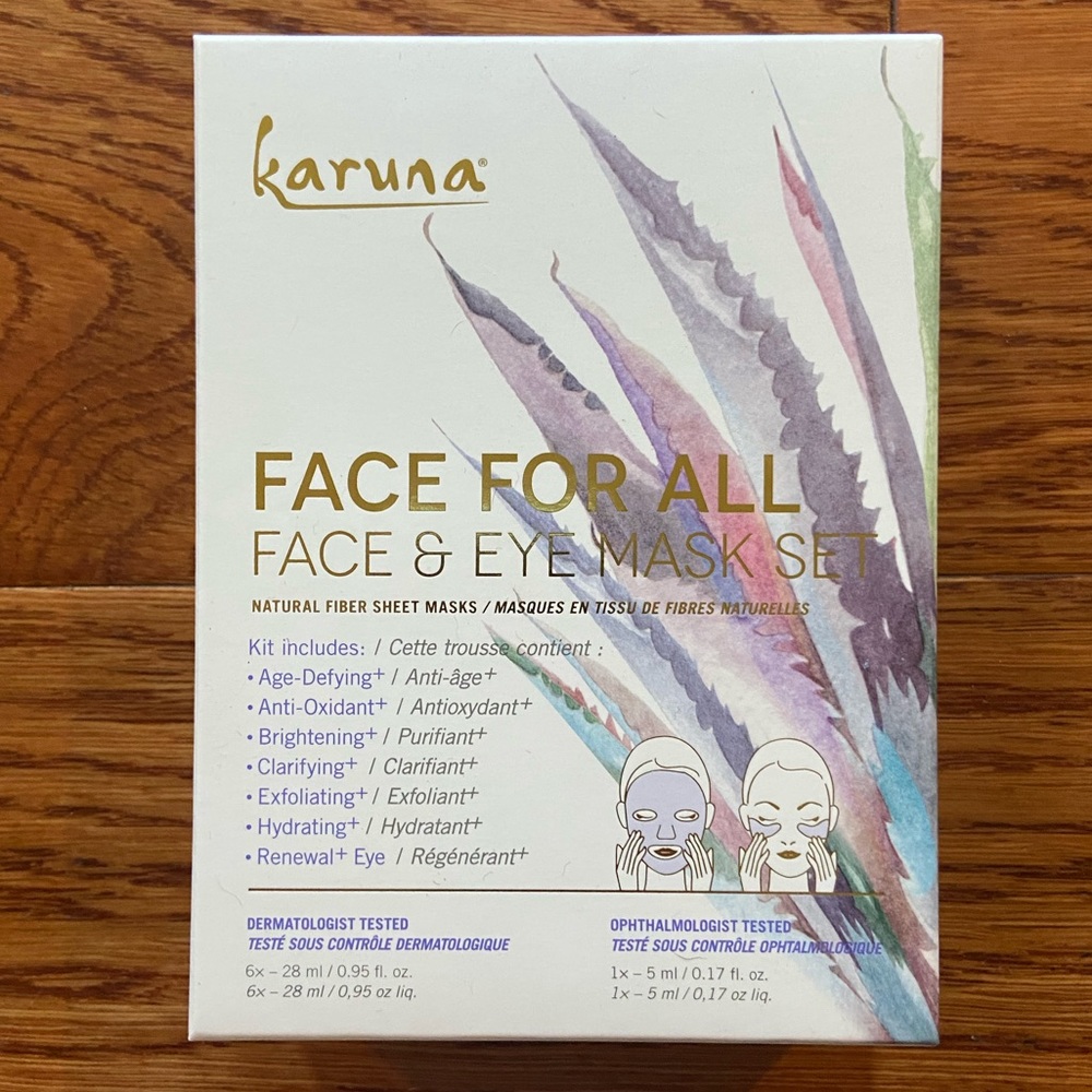 NEW Karuna Face for All Face & Eye Mask Set